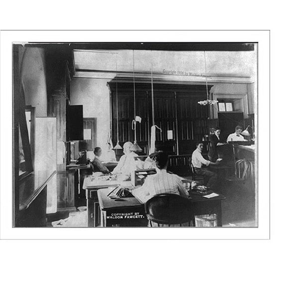Historic Print, U.S. Secret Service employees at work, 18" x 24"