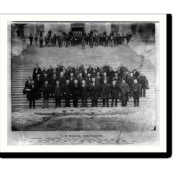Historic Print, U.S. Senators, 43rd Congress.Redington & Shaffer, landscape photographers, P.O. Box 258, Washington, D.C., 18" x 24"