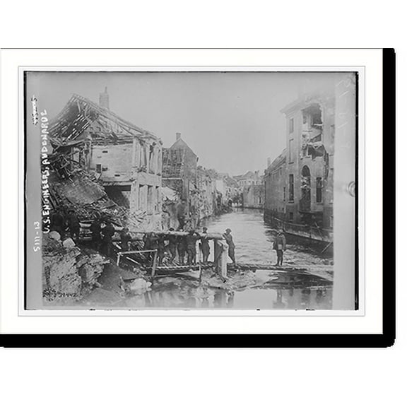 Historic Print, U.S. engineers, Audenaroe, 16" x 20"