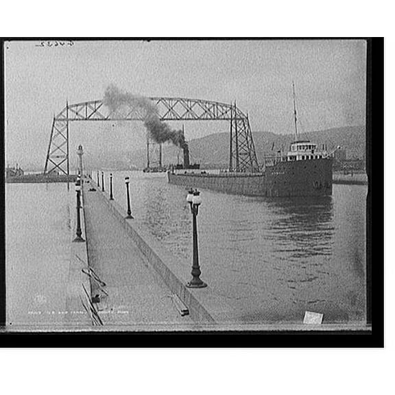 Historic Print, U.S. ship canal, Duluth, Minn., 16" x 20"