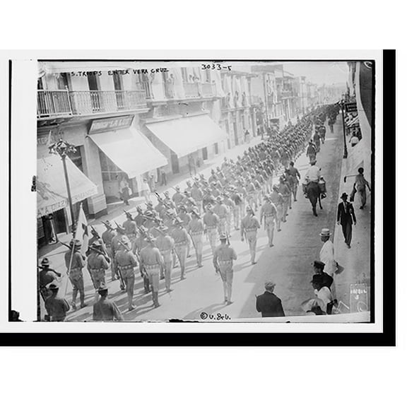 Historic Print, U.S. troops enter Vera Cruz, 16" x 20"