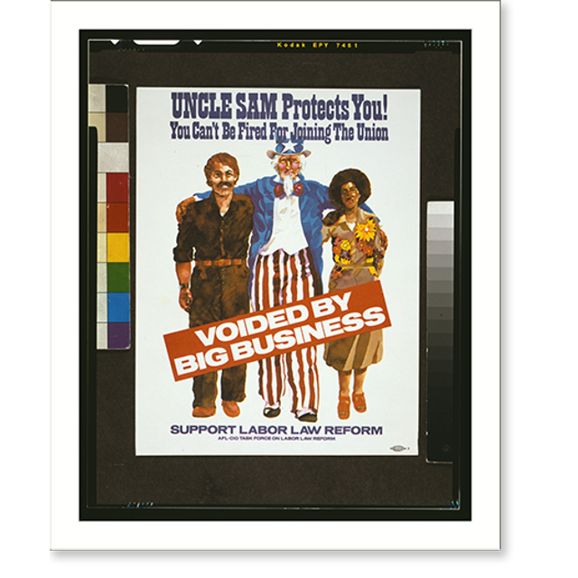 Historic Print, Uncle Sam protects you! you can't be fired for