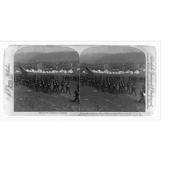 Historic Print, Under martial law. State Militia entering Homestead Pa. U.S.A., 18" x 24"