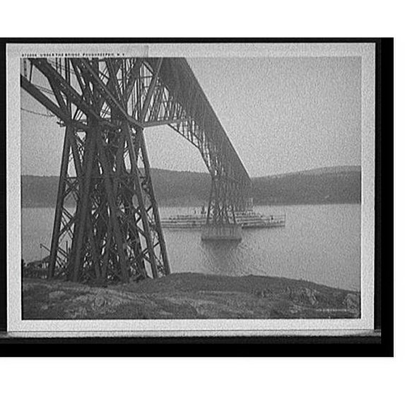 Historic Print, Under the bridge, Poughkeepsie, N.Y., 18" x 24"