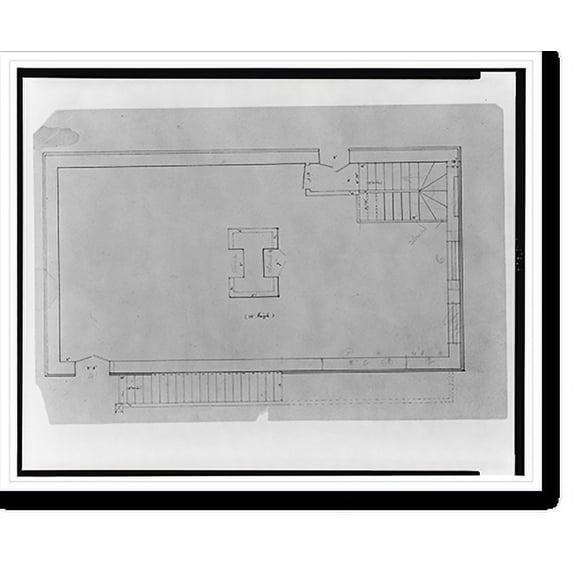 Historic Print, [Unidentified building. Plan] - 2, 16" x 20"