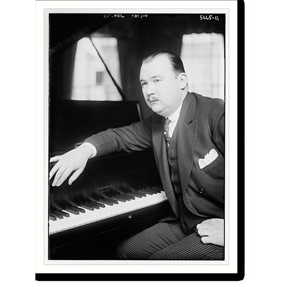 Historic Print, Unidentified man at piano, 16" x 20"