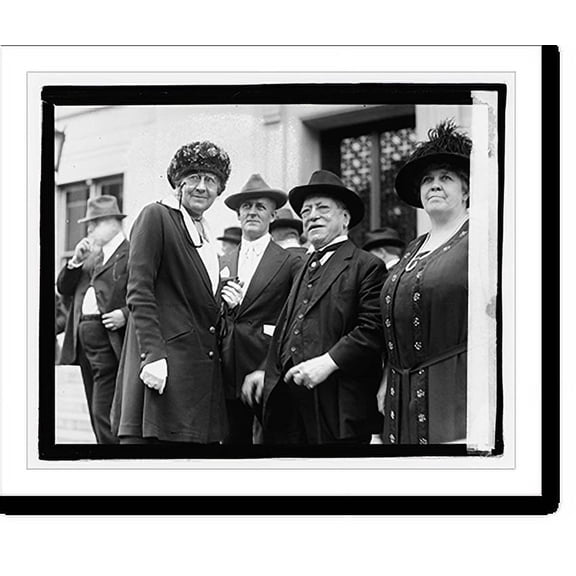 Historic Print, [Unidentified people outside office building], 18" x 24"