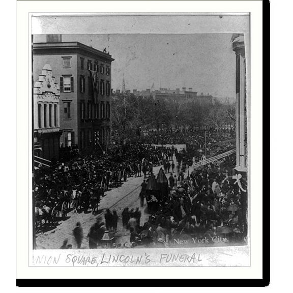 Historic Print, Union Square, Lincoln's funeral - 2, 18" x 24"