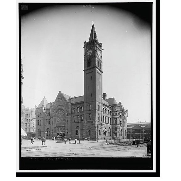 Historic Print, Union Station, Indianapolis, Ind., 16" x 20"