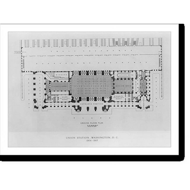 Historic Print, [Union Station, Wash., D.C. Ground floor plan; (arch