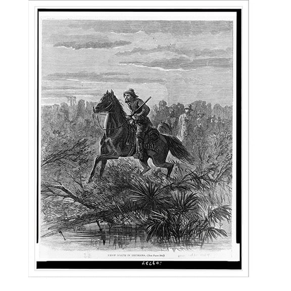 Historic Print, Union scouts in Louisiana, 18" x 24"