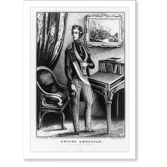Historic Print, United American. Patriotism, charity, harmony., 16" x 20"
