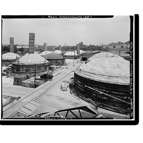Historic Print, United Clay Products Company, New York Avenue Brickyard, 2801 New York Avenue Northeast, Washington, District of Columbia, DC - 3, 16" x 20"