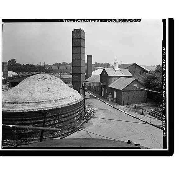 Historic Print, United Clay Products Company, New York Avenue Brickyard, 2801 New York Avenue Northeast, Washington, District of Columbia, DC - 6, 18" x 24"