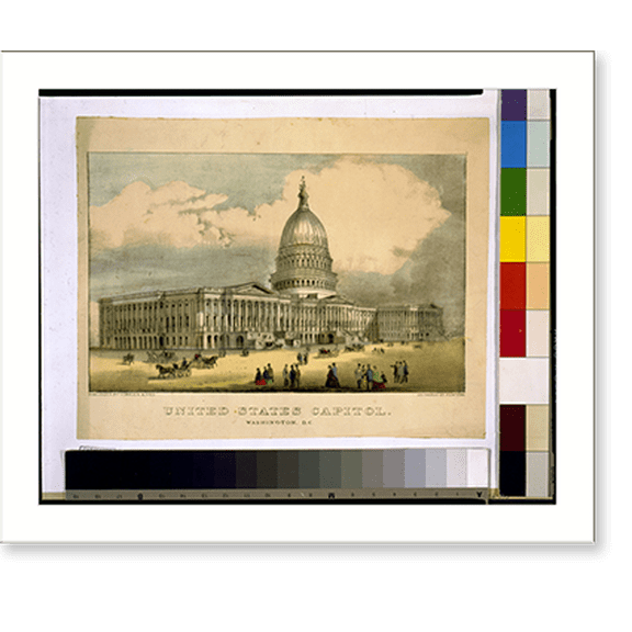 Historic Print, United States Capitol, Washington, D.C. - 4, 18" x 24"