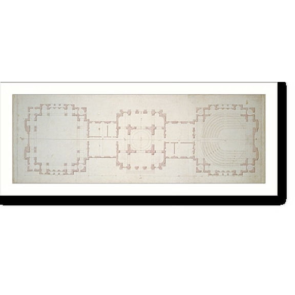 Historic Print, [United States Capitol, Washington, D.C. Ground floor plan] - 3, 16" x 20"