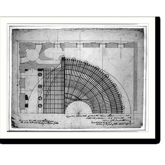 Historic Print, [United States Capitol, Washington, D.C. Inner house dome framing plan], 16" x 20"
