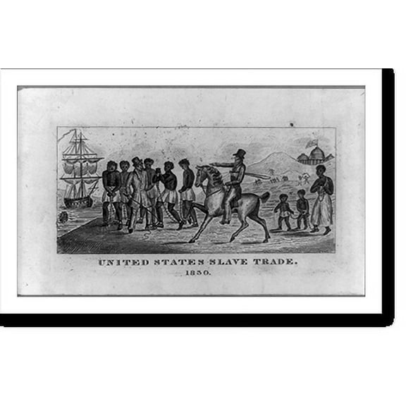 Historic Print, United States slave trade, 1830, 18" x 24"