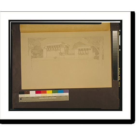 Historic Print, Unity Tempel und Unity-Haus, Oak Park, Ill..Frank Lloyd Wright., 16" x 20"