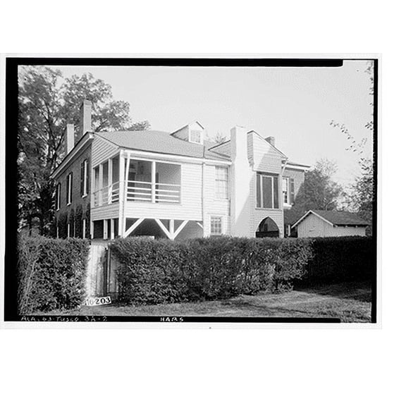 Historic Print, University of Alabama, Josiah Gorgas House, Ninth Avenue & Capstone Drive, Tuscaloosa, Tuscaloosa County, AL - 2, 16" x 20"