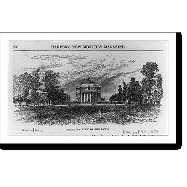 Historic Print, [University of Va. at Charlottesville] Southern view of