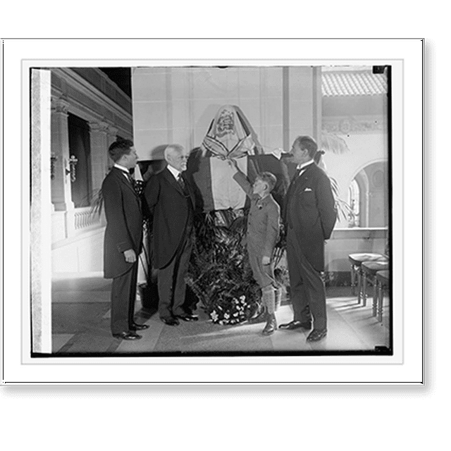 Historic Print, Unveiling of Duarte bust at Pan American, [11/18/25], 18" x 24"