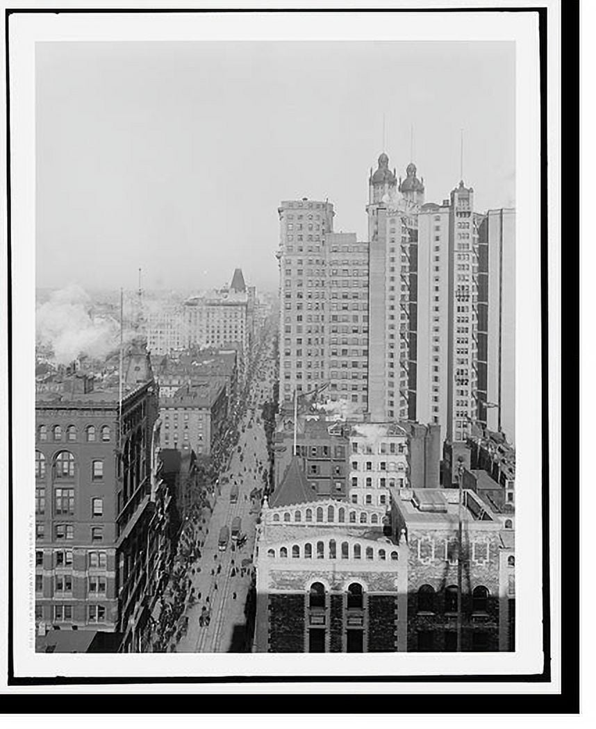 Historic Print, Up Broadway, New York, N.Y., 16" x 20"