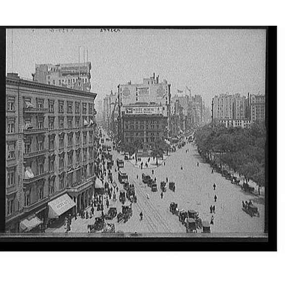 Historic Print, [Up Broadway and Fifth Avenue, New York City], 16" x 20"