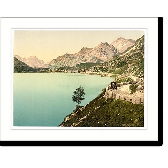 Historic Print, Upper Engadine Maloja Grisons Switzerland, 16" x 20"