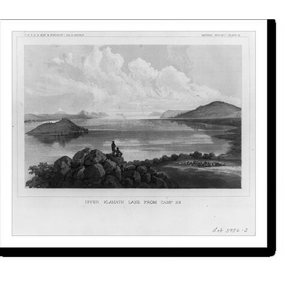 Historic Print, Upper Klamath Lake from Camp 28, 16" x 20"