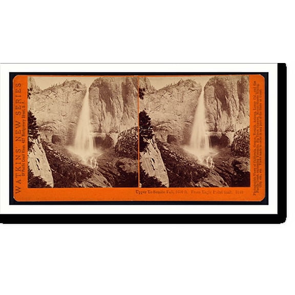 Historic Print, Upper Yosemite Fall 1600 ft. from Eagle Point Trail., 18" x 24"