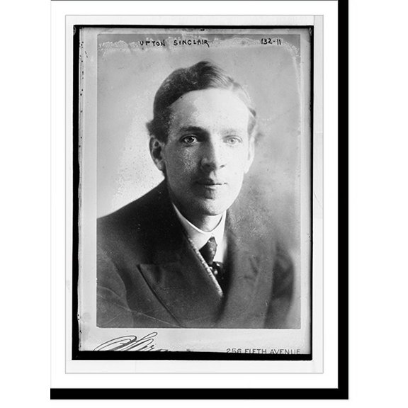Historic Print, Upton Sinclair, portrait bust, studio at 56 Fifth Ave., N.Y., 16" x 20"