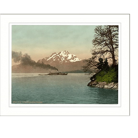 Historic Print, Urnersee Lake Lucerne Switzerland, 18" x 24"