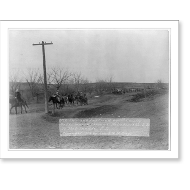 Historic Print, Ute Indians captured by 6th Cavalry on the march