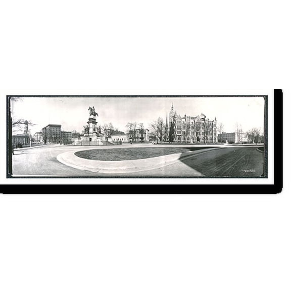 Historic Print, VA Capitol Square, Richmond 1909 PHOTO, Width 7" x Length 36"