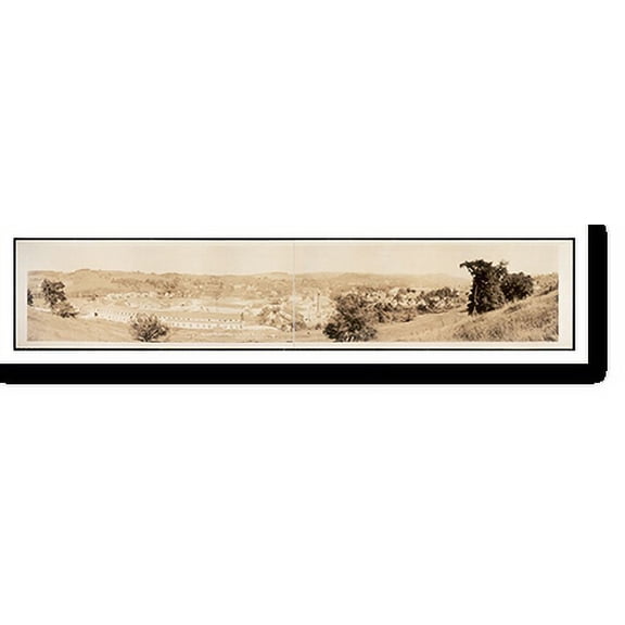 Historic Print, VT Granite Wiley St. Meadow, Barre 1917 PHOTO, Width 7" x Length 36"