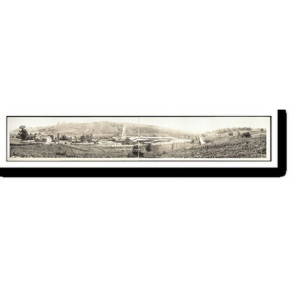 Historic Print, VT North end granite plants, Barre 1917 PHOTO, Width 7" x Length 36"