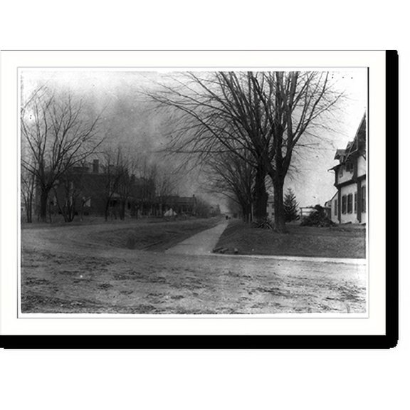 Historic Print, [Va. - Arlington Co. - Fort Myer; looking down street of officers' quarters (Officers' Row)], 18" x 24"
