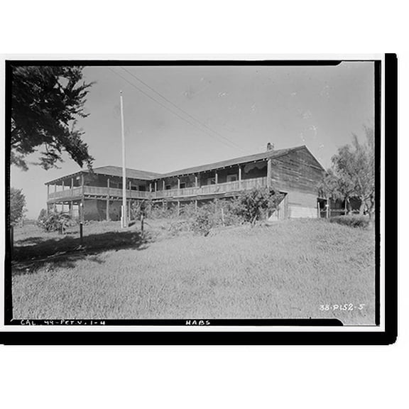 Historic Print, Vallejo Adobe, Adobe Road at Casa Grande, Petaluma vicinity, Sonoma County, CA - 4, 18" x 24"