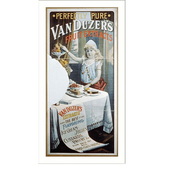 Historic Print, Van Duzer's Fruit Extracts, 18" x 24"