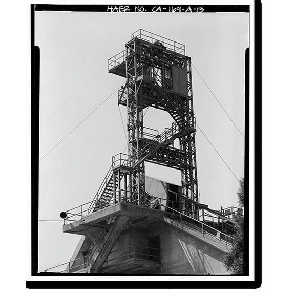 Historic Print, Variable Angle Launcher Complex, Variable Angle Launcher, CA State Highway 39 at Morris Reservior, Azusa vicinity, Los Angeles County, CA - 13, 16" x 20"