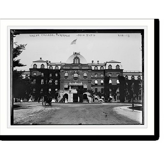 Historic Print, Vassar College, Pokeepsie i.e. Poughkeepsie - Main B'ld'g, 18" x 24"