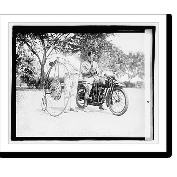 Historic Print, [Velocipede and motorcycle] - 4, 16" x 20"