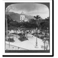 Historic Print, Venezuela Plaza Bolivar, Caracas' main square and the