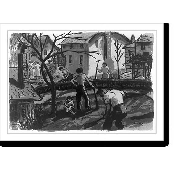Historic Print, Victory garden, 16" x 20"