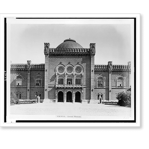 Historic Print, Vienna. Arsenal museum, 16" x 20"