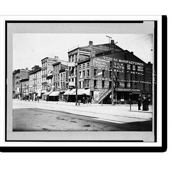 Historic Print, [View before Ellicott Square was built, Buffalo, New York], 16" x 20"