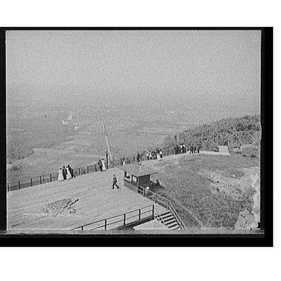 Historic Print, View from Mt. Tom, Holyoke, Mass., 18" x 24"