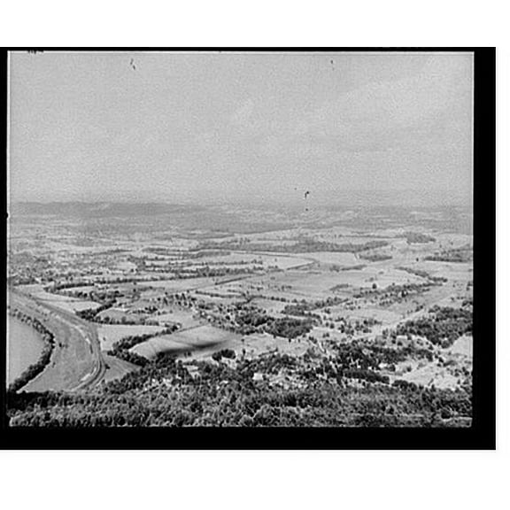 Historic Print, View from Point Lookout, Lookout Mountain - 10, 16" x 20"