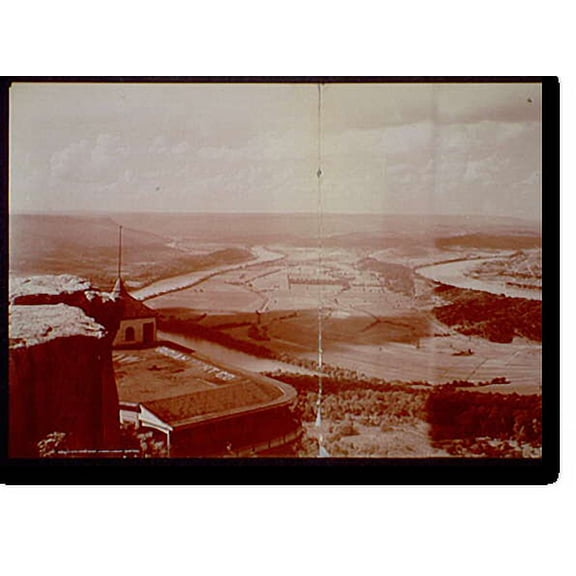 Historic Print, View from Point Lookout, Lookout Mountain - 2, 18" x 24"